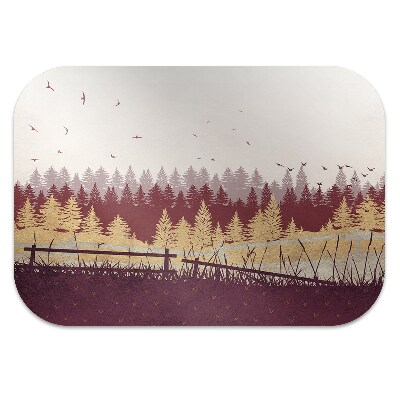 Office chair floor protector autumn Forest