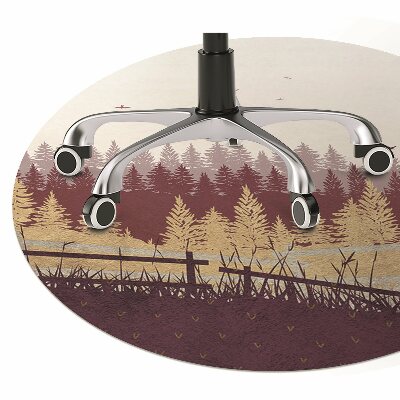 Office chair floor protector autumn Forest