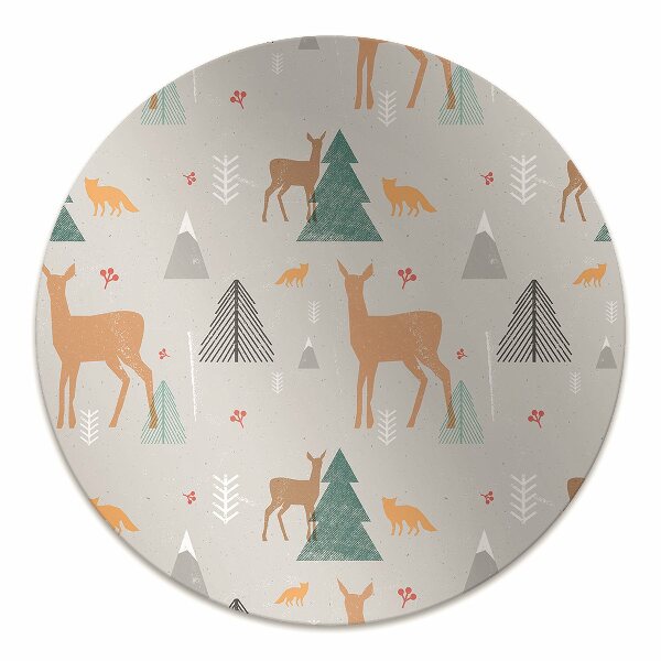 Office chair mat Forest animals