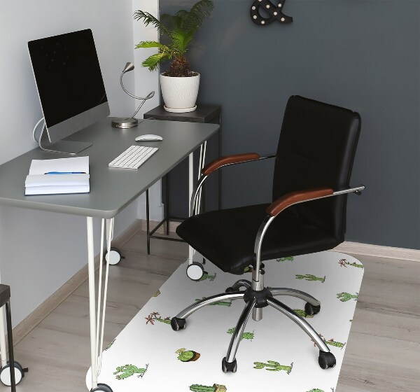 Office chair mat cacti