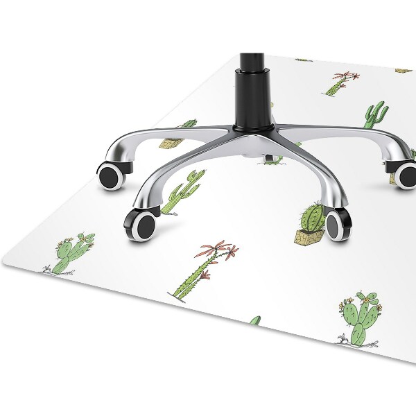 Office chair mat cacti