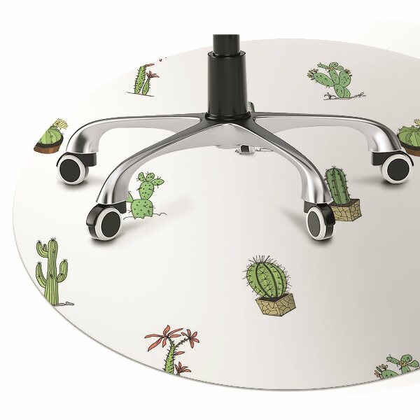 Office chair mat cacti