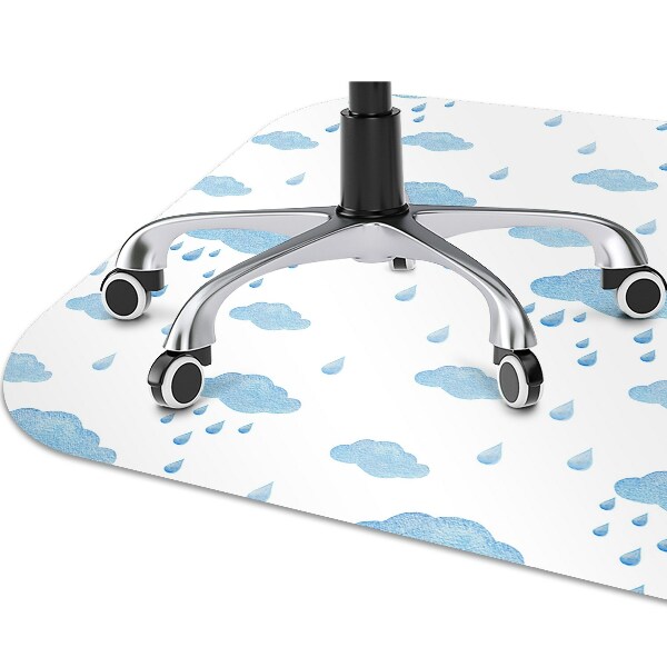 Chair mat floor panels protector rain clouds