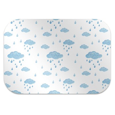 Chair mat floor panels protector rain clouds
