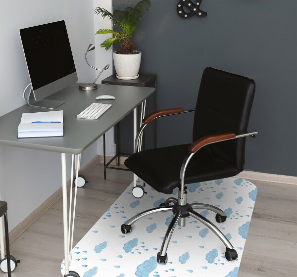 Chair mat floor panels protector rain clouds
