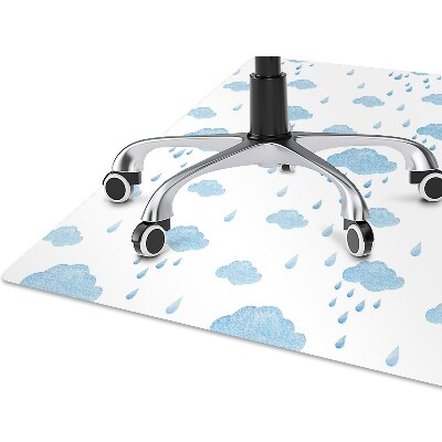 Chair mat floor panels protector rain clouds