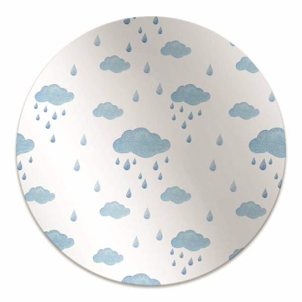 Chair mat floor panels protector rain clouds