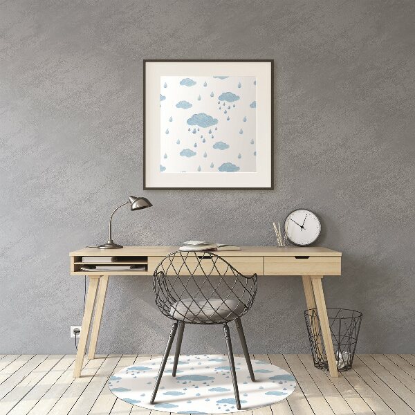 Chair mat floor panels protector rain clouds