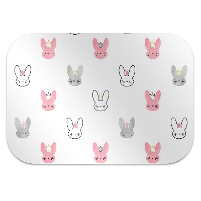 Office chair floor protector Rabbits crowns