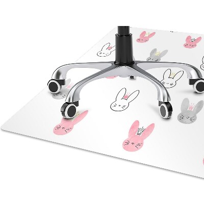 Office chair floor protector Rabbits crowns
