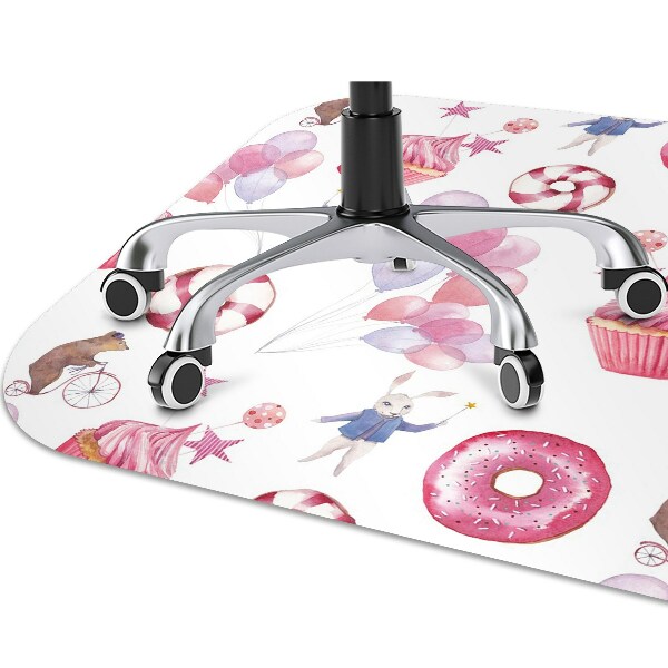 Office chair mat Sweets and balloons