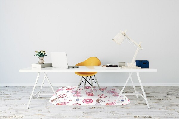 Office chair mat Sweets and balloons