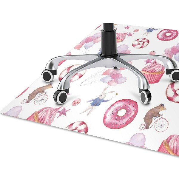 Office chair mat Sweets and balloons