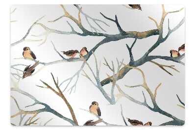 Chair mat Sparrows on the branches