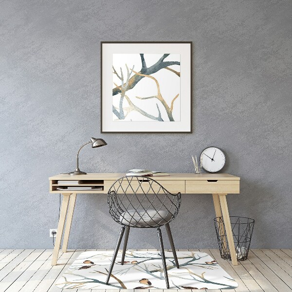 Chair mat Sparrows on the branches