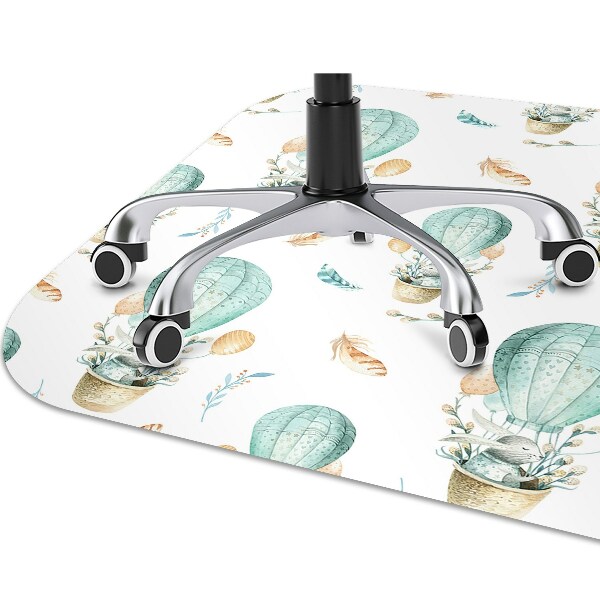 Chair mat floor panels protector Rabbit in a balloon