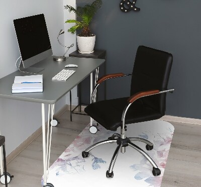 Office chair floor protector pastel roses