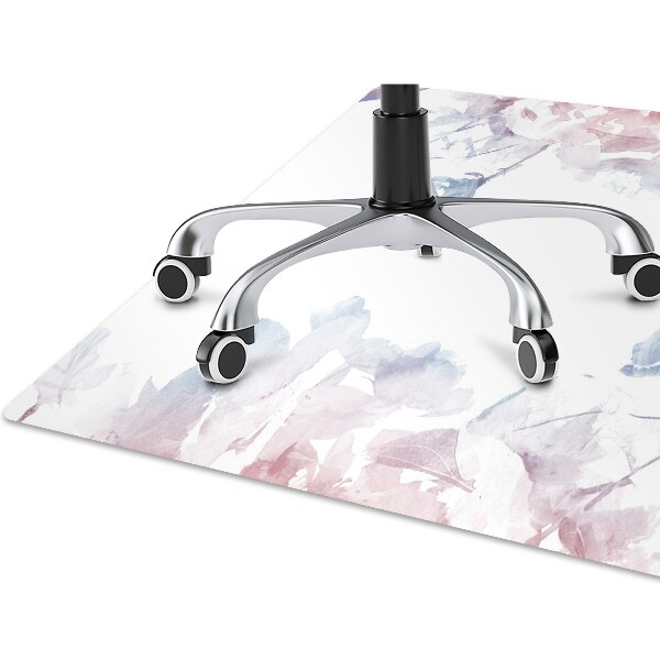 Office chair floor protector pastel roses