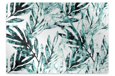 Chair mat floor panels protector Tropical palm tree