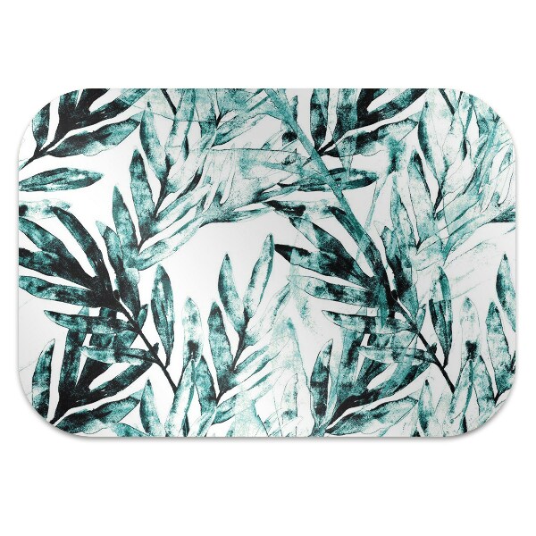 Chair mat floor panels protector Tropical palm tree