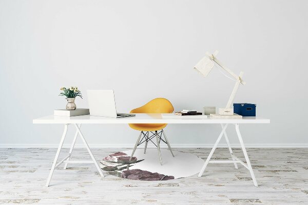 Office chair mat Peonies
