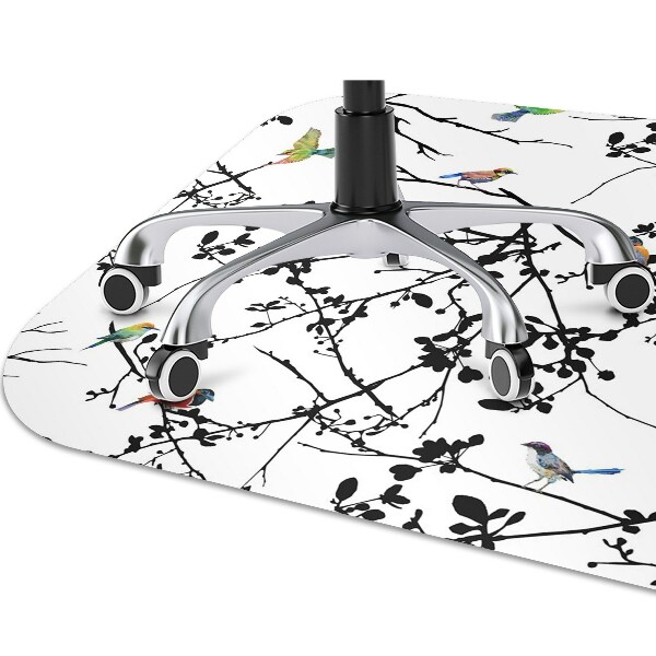 Office chair mat Birds and Branches