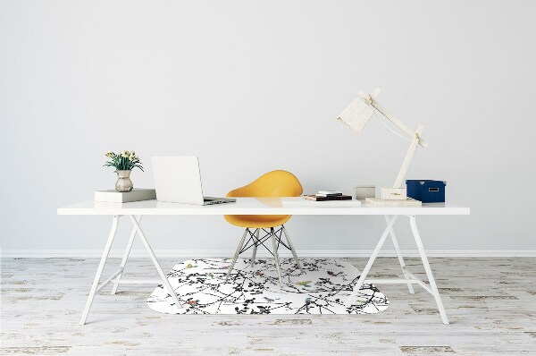 Office chair mat Birds and Branches