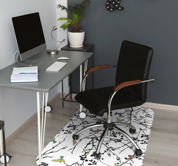 Office chair mat Birds and Branches