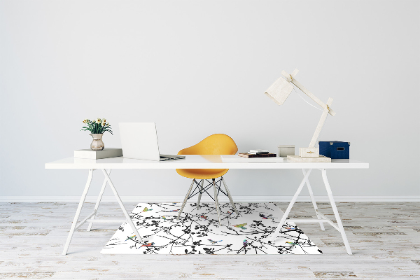 Office chair mat Birds and Branches