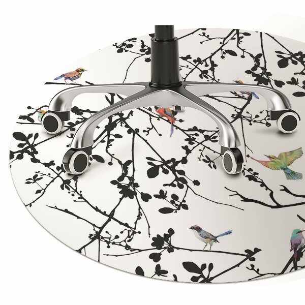 Office chair mat Birds and Branches