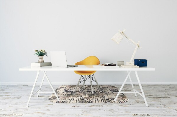 Chair mat floor panels protector Boho style tiles