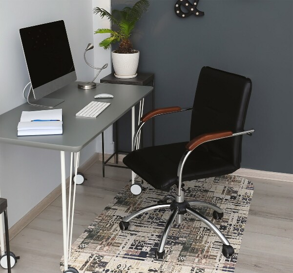 Chair mat floor panels protector Boho style tiles
