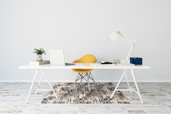 Chair mat floor panels protector Boho style tiles