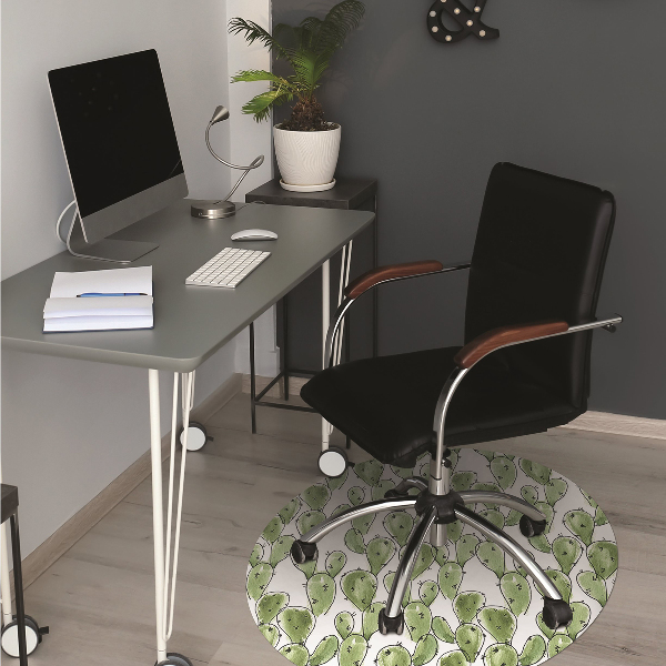 Desk chair mat cactus Boho