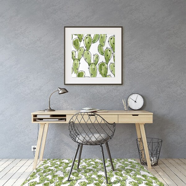 Desk chair mat cactus Boho