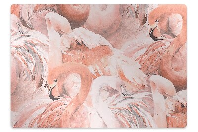 Office chair mat Flamingos
