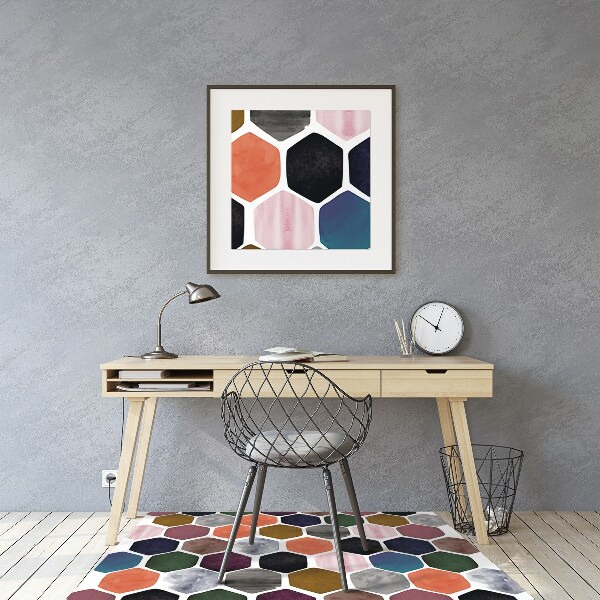 Desk chair mat Honeycomb