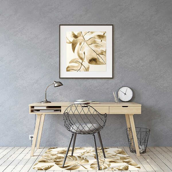 Computer chair mat palm leaves