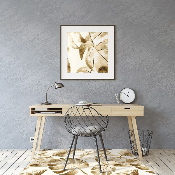 Computer chair mat palm leaves