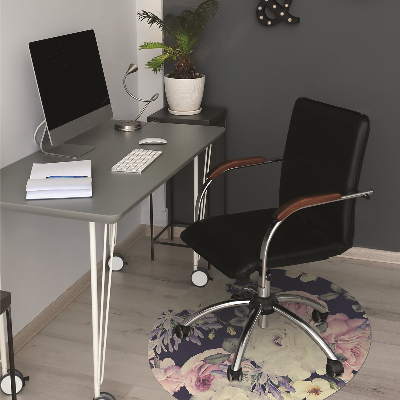 Office chair mat baroque flowers