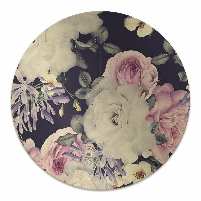 Office chair mat baroque flowers