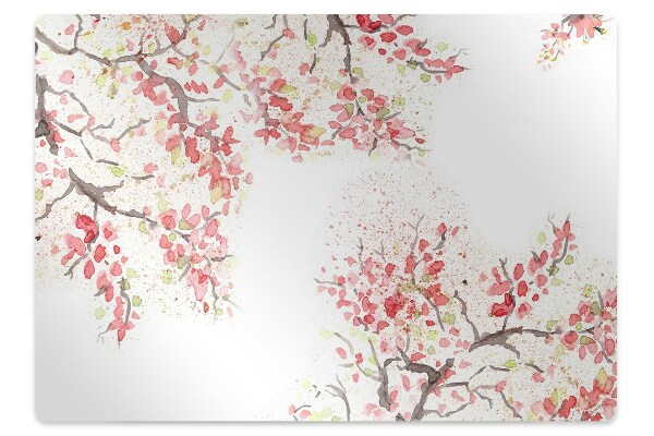 Office chair mat Cherry blossoms