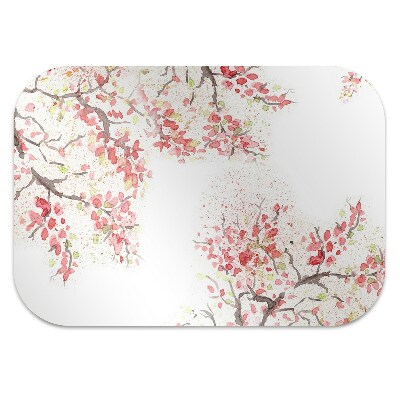 Office chair mat Cherry blossoms