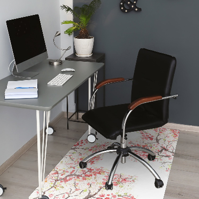 Office chair mat Cherry blossoms