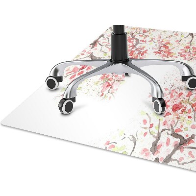 Office chair mat Cherry blossoms