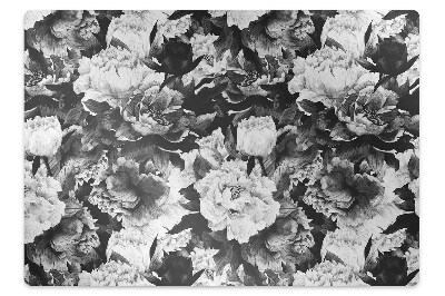 Office chair mat Peonies