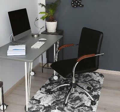 Office chair mat Peonies