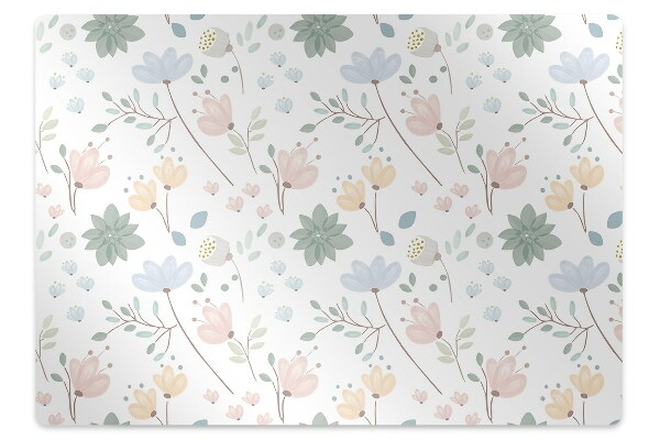 Office chair mat spring flowers