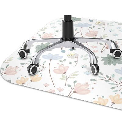 Office chair mat spring flowers