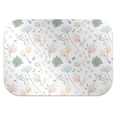 Office chair mat spring flowers